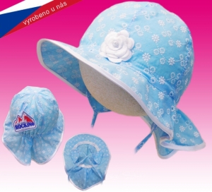 Dievčenský klobúk ROCKINO veľ. 46 vzor 3922 - modrý