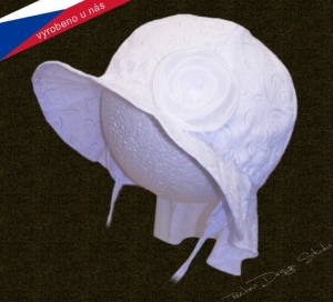 Dívčí klobouk ROCKINO vel. 48,50,52 vzor 3923 - bílý