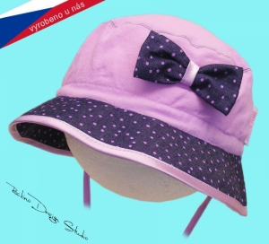 Dívčí klobouk ROCKINO vel. 50,54 vzor 3927 - fialový