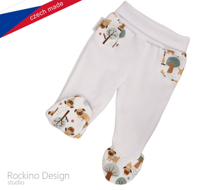 Dupačkové nohavičky ROCKINO vzor 8478 vel. 56,62,68,74 - bílé psíkovia