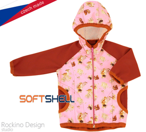 Softshellová detská bunda Rockino veľ. 110,116,122 vzor 8543 - hrdzavá