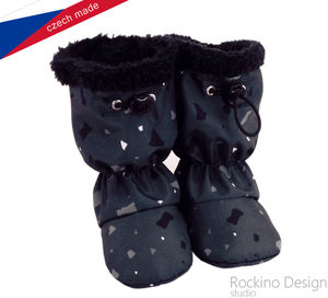 Detské softshellové topánočky ROCKINO vzor 6338 - sivé