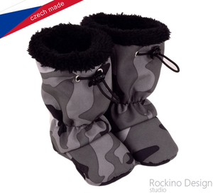 Detské softshellové topánočky ROCKINO vzor 6339 - sivé