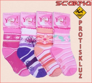 Dievčenské ponožky SCORPIO 05 protišmykové, veľkosť 20/22 - 1 PÁR