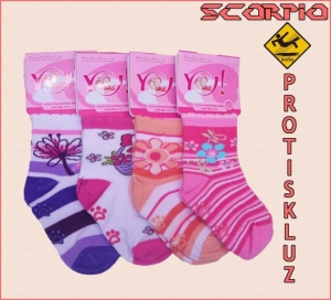 Dievčenské ponožky SCORPIO 04 protišmykové, veľkosť 17/19 - 1 PÁR