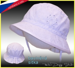 Dívčí klobouk ROCKINO vel. 50 vzor 3753 - bílý