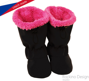 Detské softshellové topánočky ROCKINO vzor 6324 - čiernoružové