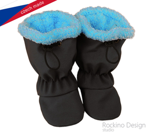 Detské softshellové topánočky ROCKINO vzor 6325 - sivotyrkysové