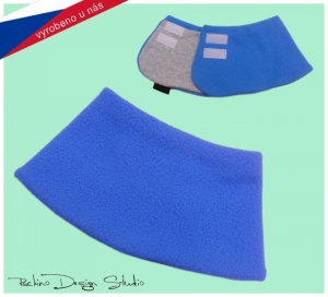 Detský nákrčník ROCKINO šitý - materiál polar s podšívkou vzor 1915 - modrý