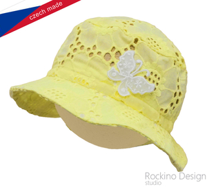 Dievčenský, dámsky klobúk ROCKINO veľ. 46,48,50,52,54 vzor 3346 - žltý