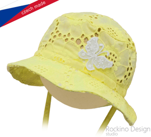 Dívčí klobouk ROCKINO vel. 46,48,50,52,54,56 vzor 3346 - žlutý