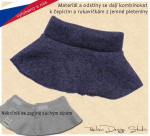 Dětský nákrčník ROCKINO šitý vzor 1753 - modrošedý