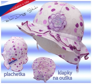Dívčí klobouk ROCKINO vel. 44,46,48,50,52 vzor 3755 - fialová