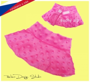 Dětský nákrčník ROCKINO šitý materiál Coral puntík (s bublinkami) - růžový