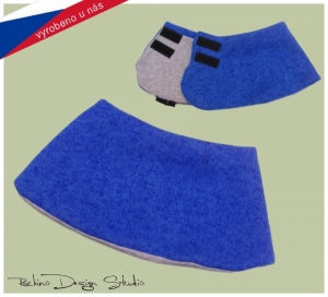 Dětský nákrčník ROCKINO šitý - materiál svetrovina s podšívkou vzor 1932 - modrý