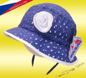 Dívčí klobouk ROCKINO vel. 48,50,52,54,56 vzor 3820 - modrá