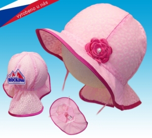 Dívčí klobouk ROCKINO vel. 46,48,50,52 vzor 3922 - růžový