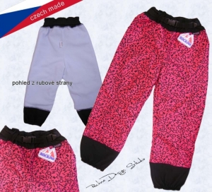 Dětské nepromokavé zateplené kalhoty ROCKINO vel. 134 vzor 8124 - růžové