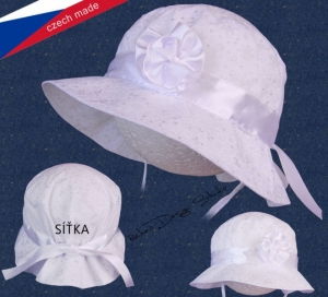 Dívčí klobouk ROCKINO vel. 50,56 vzor 3036 - bílý