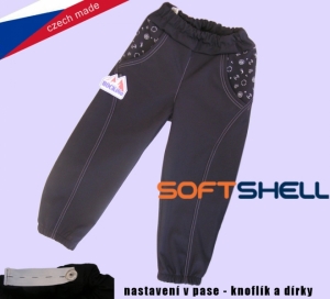 Dětské softshellové kalhoty ROCKINO vel. 122 vzor 8146 - šedé chlapecké