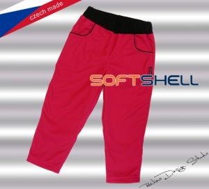Dětské softshellové kalhoty ROCKINO - Hustey vel. 92,98 vzor 8236 - růžovočerné