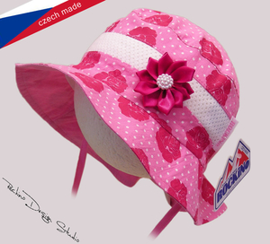 Dievčenský, dámsky klobúk ROCKINO veľ. 50,56 vzor 3135 - ružový