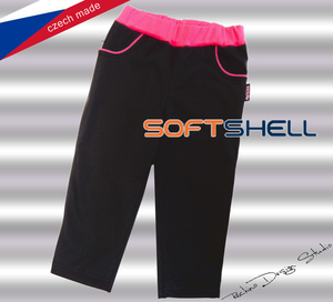 Dětské softshellové kalhoty ROCKINO vel. 86,92 vzor 8236 - černorůžové