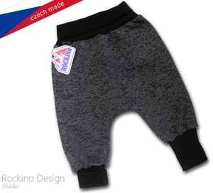 Dětské kalhoty "turkáče" ROCKINO vel. 62,68,74 vzor 8335 - šedé