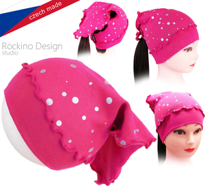 Dívčí šátek ROCKINO vel. 44,46,48,50,52,54 vzor 5251 - růžový