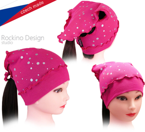 NENI---Dívčí šátek ROCKINO vel. 50 vzor 5251 - růžový