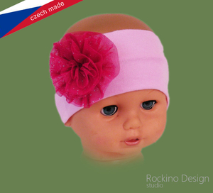 Dievčenská čelenka ROCKINO veľ. 38,40,42,44,46 vzor 6110 - ružová