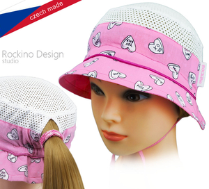 Dívčí klobouk ROCKINO vel. 46,48,50,52,54,56 vzor 3208 - růžový