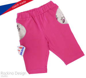 Dětské tříčtvrteční kalhoty ROCKINO vel. 98,104,110,116,122,128 vzor 8288 - růžové