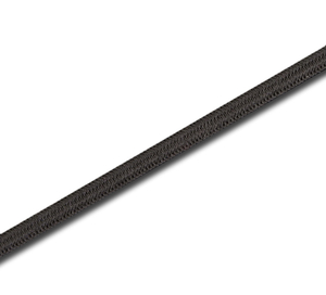 Pruženka, guma pletená plochá 5 mm - černá