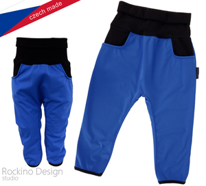 Dětské softshellové kalhoty ROCKINO vel. 86,92 vzor 8396 - modročerné