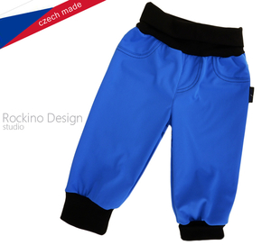 Dětské softshellové kalhoty ROCKINO vel. 68,74,80 vzor 8265 - modročerné