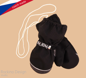 Softshellové rukavice ROCKINO vel. 4 vzor 6316 černošedé