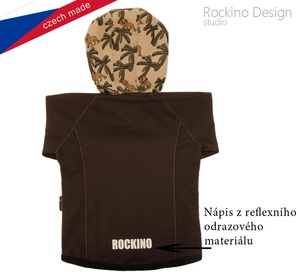 Softshellová dětská bunda Rockino vel. 110,116,122 vzor 8545 - hnědá