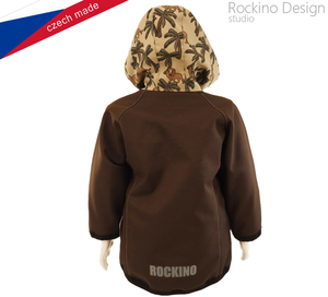 Softshellová dětská bunda Rockino vel. 110,116,122 vzor 8545 - hnědá