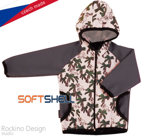 Softshellová dětská bunda Rockino vel. 86,98,104 vzor 8544 - šedá