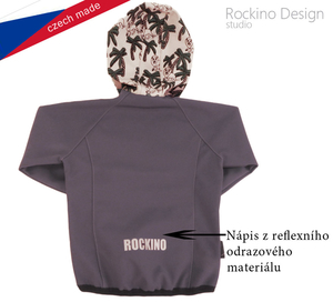 Softshellová dětská bunda Rockino vel. 110,116,122 vzor 8545 - šedá