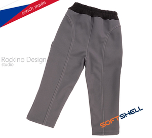 Dětské softshellové kalhoty ROCKINO vel. 110,116,122 vzor 8579 - šedé