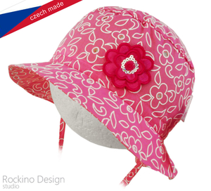 Dívčí klobouk ROCKINO vel. 46,48,50,52,54,56 vzor 3210 - růžový