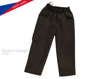 Dětské softshellové kalhoty ROCKINO vel. 98 vzor 8619 - černé