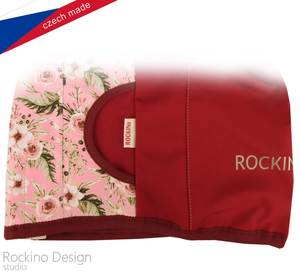 Softshellová detská bunda Rockino veľ. 86,92,98,104 vzor 8677 - svetlovínová kvet