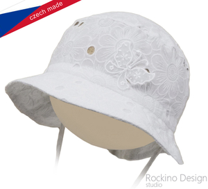 Dívčí, dámský klobouk ROCKINO vel. 46,48,50,52,54,56 vzor 3346 - bílý