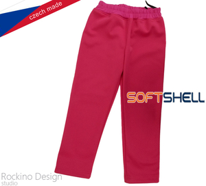 Dětské softshellové kalhoty ROCKINO vel. 110,116,122 vzor 8781 - růžové