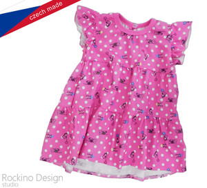 Dívčí letní šaty ROCKINO vel. 56,62,68,74,80,86 vzor 8676 - růžové