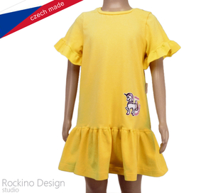 Dívčí letní šaty ROCKINO vel. 116,122,128,134 vzor 8774 - žluté