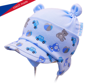 Dětská čepice vel. 36,38,40 vzor 5015 - modrá
